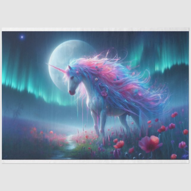 Papel de seda de unicornio místico (Anverso)