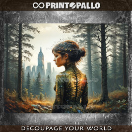 Papel De Seda De vuelta a la naturaleza: chica.