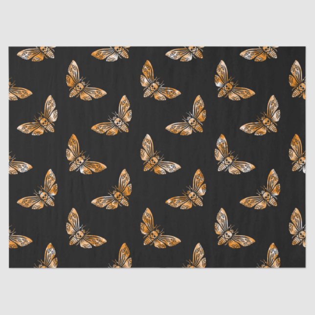 Papel De Seda Death's Head Moth Pattern (Anverso)