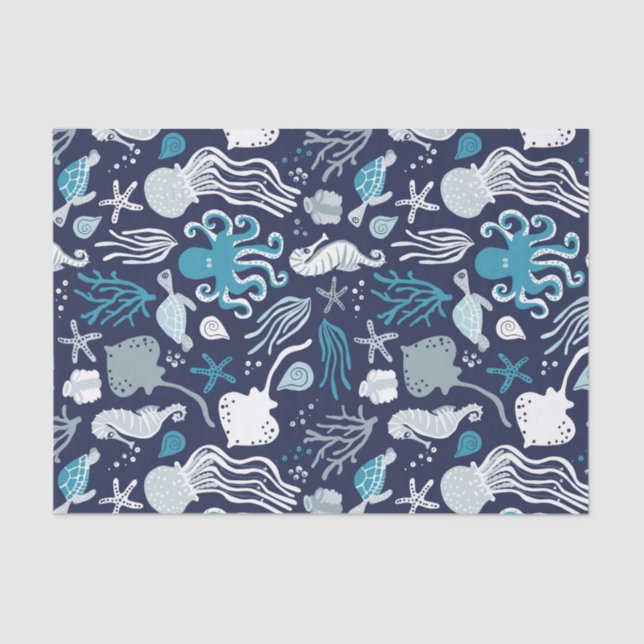 Papel De Seda Debajo del mar (Anverso)