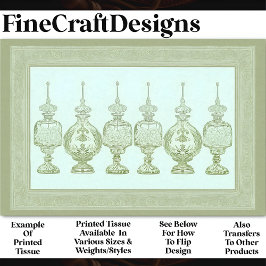 Papel De Seda Decanadores de frascos de perfume verde sabio AD8 