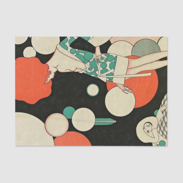 Papel De Seda Deco artístico "Pierrot Defled" de José Carlos (Anverso)