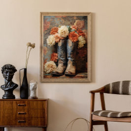 Papel De Seda Decoción de botes de vintage de textura floral
