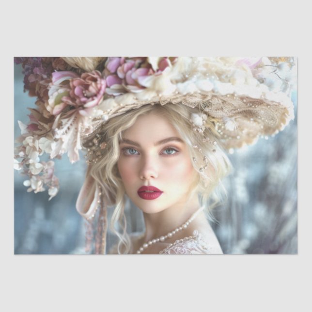 Papel De Seda Decoción de Era Marcella de 1920 (Anverso)