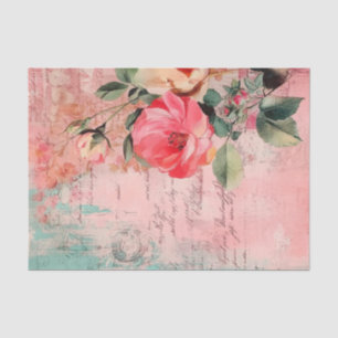 Papel De Seda Decoción de Rosas chic vintage de Shabby francés