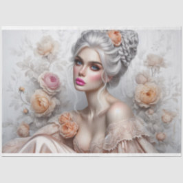 Papel De Seda Decoción de Rosas de belleza romántica victoriana 