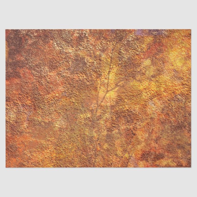Papel De Seda Decodificación de textura rústica otoñal (Anverso)