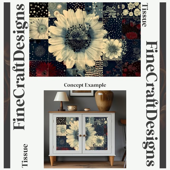 Papel De Seda Decografía aleatoria de mosaico floral derecha 152 (Subido por el creador)