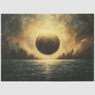 Papel De Seda Decografía de eclipse cósmico etéreo