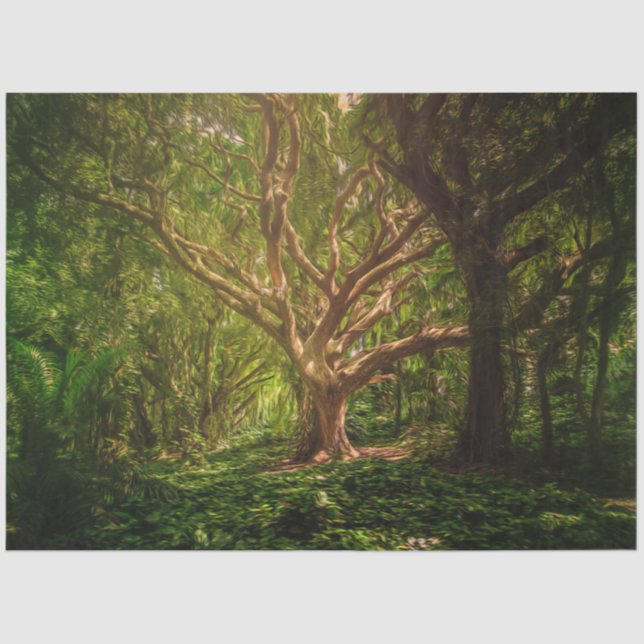 Papel De Seda Decografía de Tree Fantasy Forest Gothic 20x30  (Anverso)