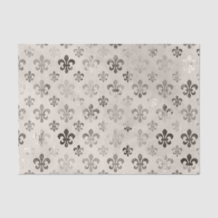Papel De Seda Decograma perturbado del patrón Fleur De Lis