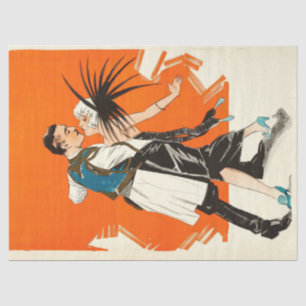 Papel De Seda Decoloración Art Decó Flapper de 1920