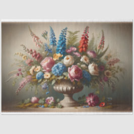 Papel De Seda Decoloración de la Urgencia Floral Vintage de la V