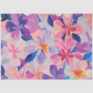 Papel De Seda Decoloración de las flores pintadas de color de ag