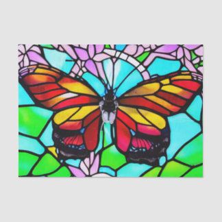 Papel De Seda Decoloración de mariposa de colores de fuego