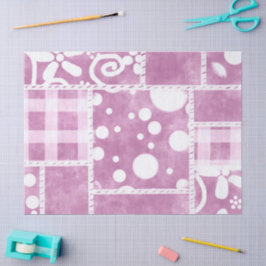 Papel De Seda Decoloración del patrón floral rosado del montón d