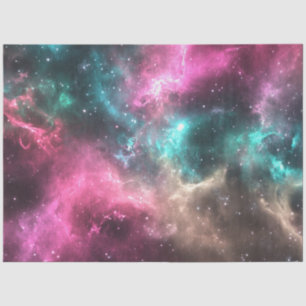 Papel De Seda Decoloración Espacio Nebulosa Arte Diseño Colores 