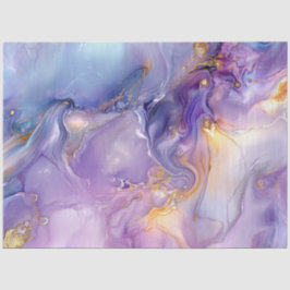 Papel De Seda Decoloración Marble Faux Finish Purple Gold Blue