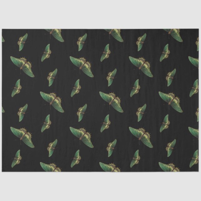 Papel De Seda Decopaje de cosecha de mariposa verde (Anverso)