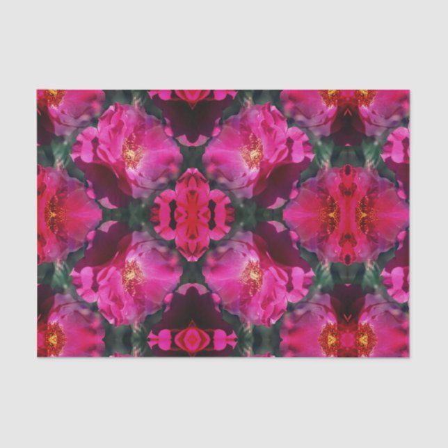 Papel De Seda Decoración abstracta de la flor rosa rosa (Anverso)