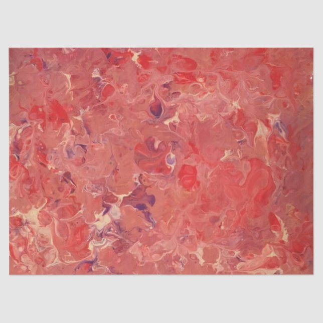 Papel De Seda Decoración abstracta roja púrpura blanca (Anverso)