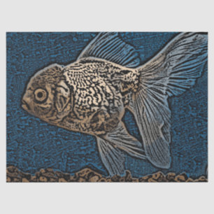 Papel De Seda Decoración artística del pescado