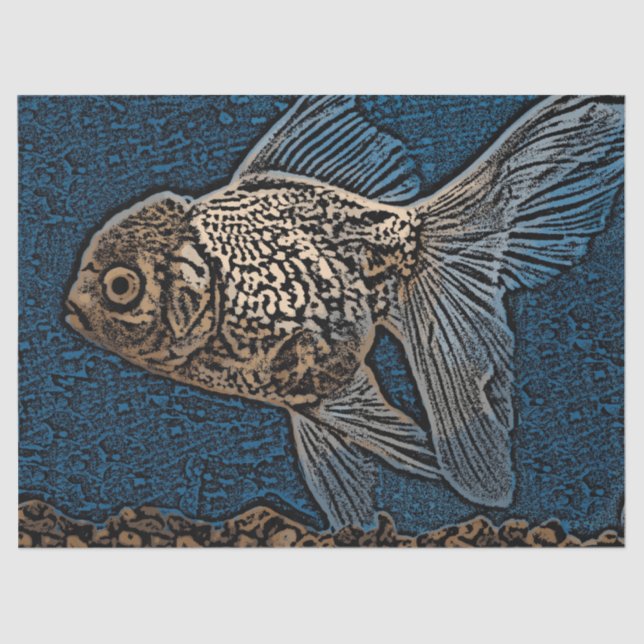 Papel De Seda Decoración artística del pescado (Anverso)