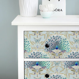 Papel De Seda Decoración azul de la mariposa del pavo real Art D