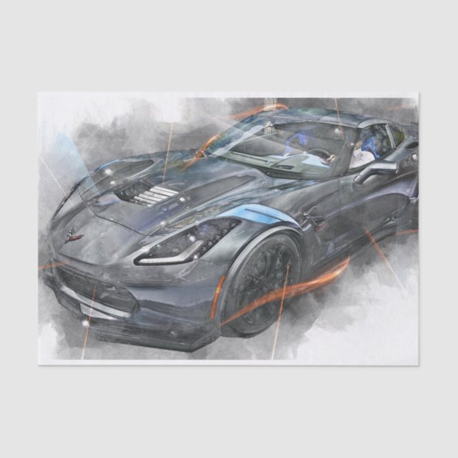 Papel De Seda Decoración clásica del coche (Anverso)