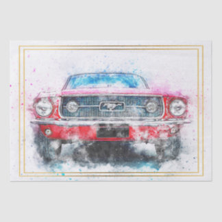 Papel De Seda Decoración clásica del coche de Mustang