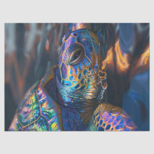 Papel De Seda Decoración colorida de tortuga marina de riesgo