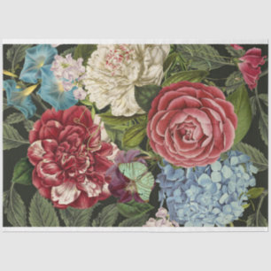 Papel De Seda Decoración de aroma floral azul rojo