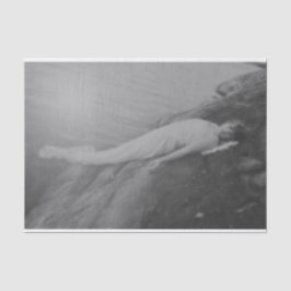 Papel De Seda Decoración De Arte Blanco Y Negro De Angel Chica