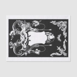 Papel De Seda Decoración de arte clásico de estilo gárgoo