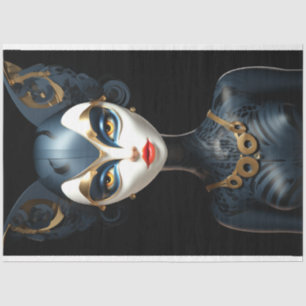 Papel De Seda Decoración de arte de gatos de oro negro de Syhinx