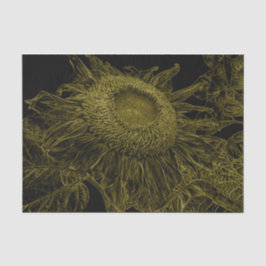 Papel De Seda Decoración de arte floral amarillo amarillo girato