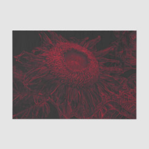 Papel De Seda Decoración de arte floral de color rojo giratorio