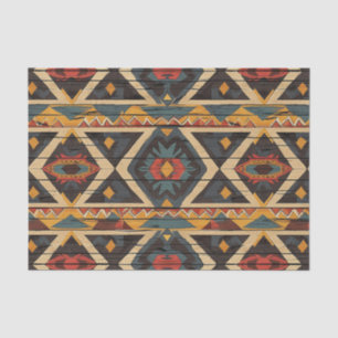 Papel De Seda Decoración de azulejos de madera de Aztec Faux