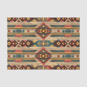Papel De Seda Decoración de azulejos de madera de Aztec Faux