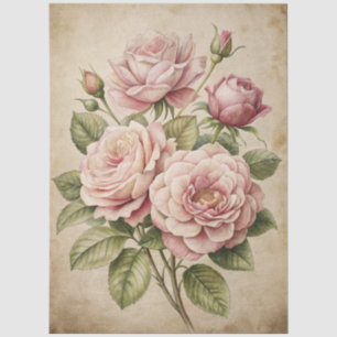 Papel De Seda Decoración de Bouquet rosa rosa rosa de inspiració