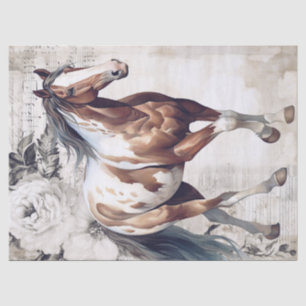 Papel De Seda Decoración de caballos de pintura norteamericana