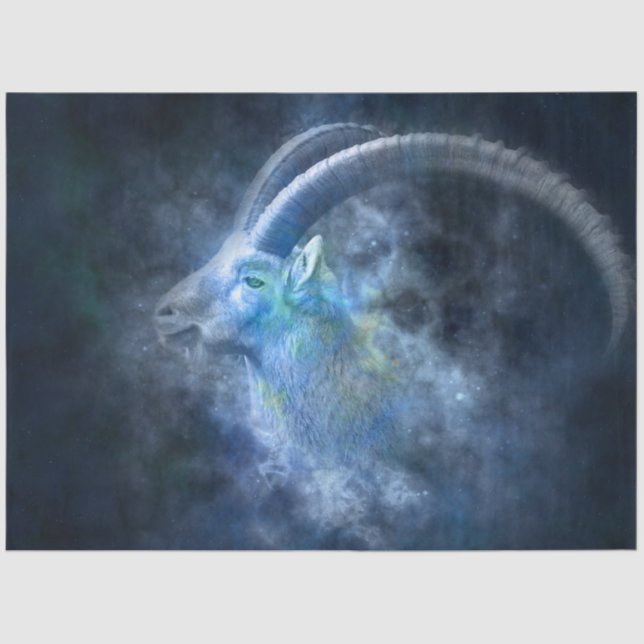 Papel De Seda Decoración de cabra de Capricornio (Anverso)