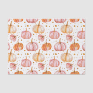Papel De Seda Decoración de caída del patrón de calabaza otoñal