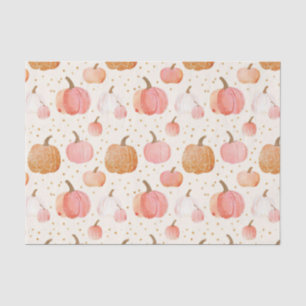 Papel De Seda Decoración de caída del patrón de calabaza otoñal