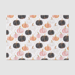 Papel De Seda Decoración de caída del patrón de calabaza otoñal