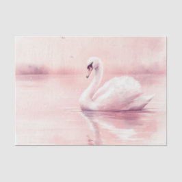 Papel De Seda Decoración de cisne rosa y blanco de Rubor