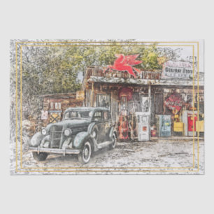Papel De Seda Decoración de coches antiguos clásicos de época