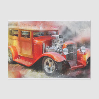 Papel De Seda Decoración de coches antiguos clásicos de época