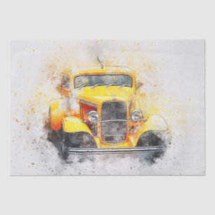 Papel De Seda Decoración de coches antiguos clásicos de época