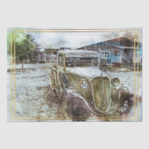 Papel De Seda Decoración de coches antiguos clásicos de época